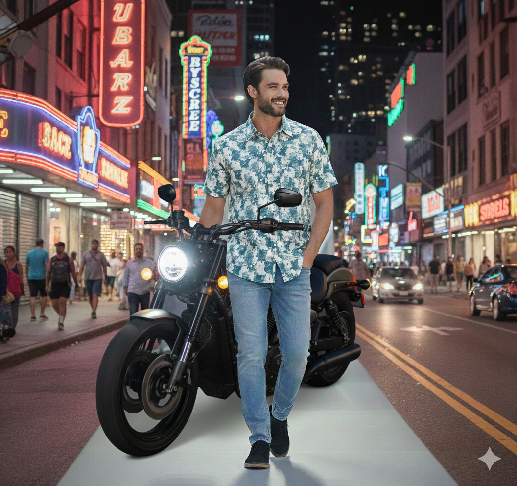 Cloud Print Casual Shirt