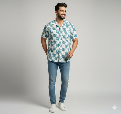 Cloud Print Casual Shirt