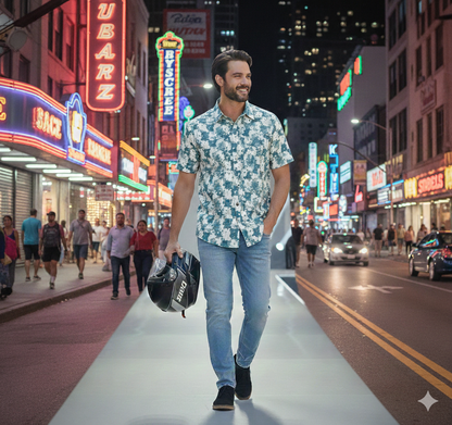 Cloud Print Casual Shirt