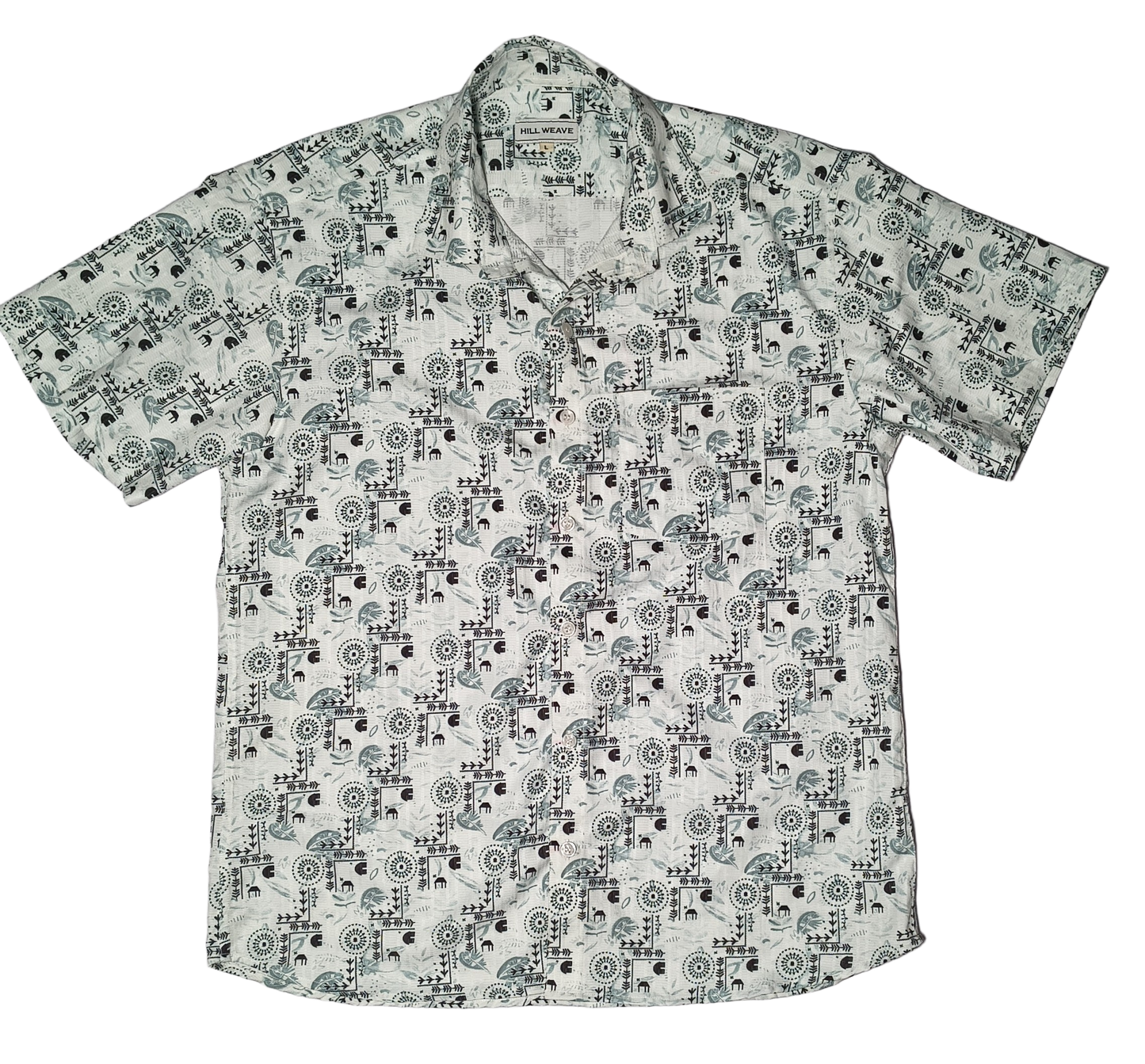 Black And White Geometric Patterns Men's Shirt